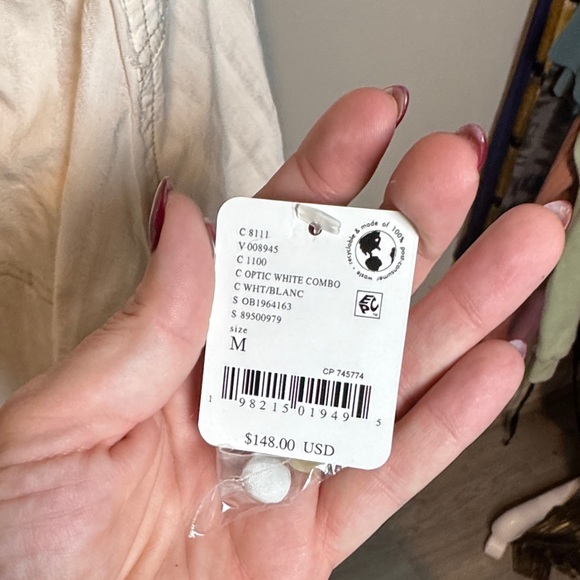 We The Free White Blouse with Crochet Collar - Picture 4 of 7